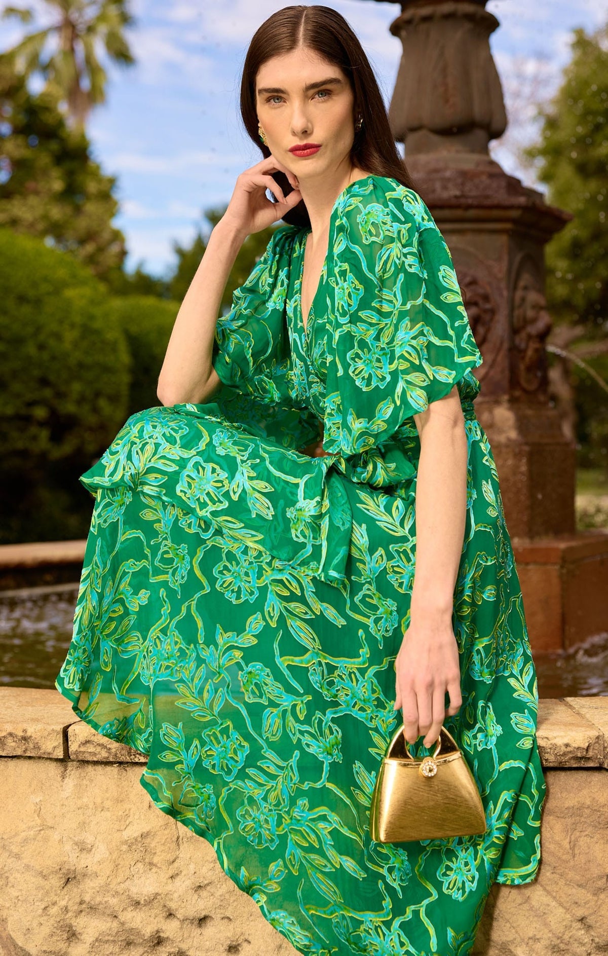Sacha Drake Garden Maze Wrap Dress