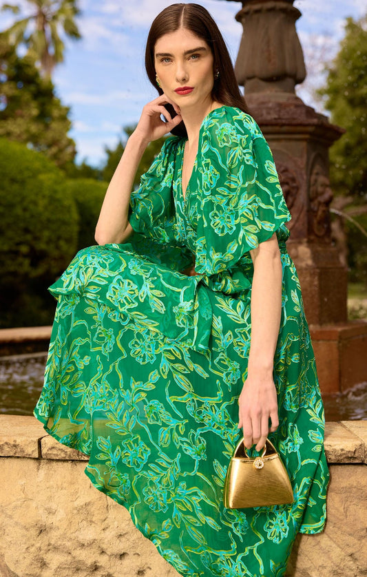 Sacha Drake Garden Maze Wrap Dress