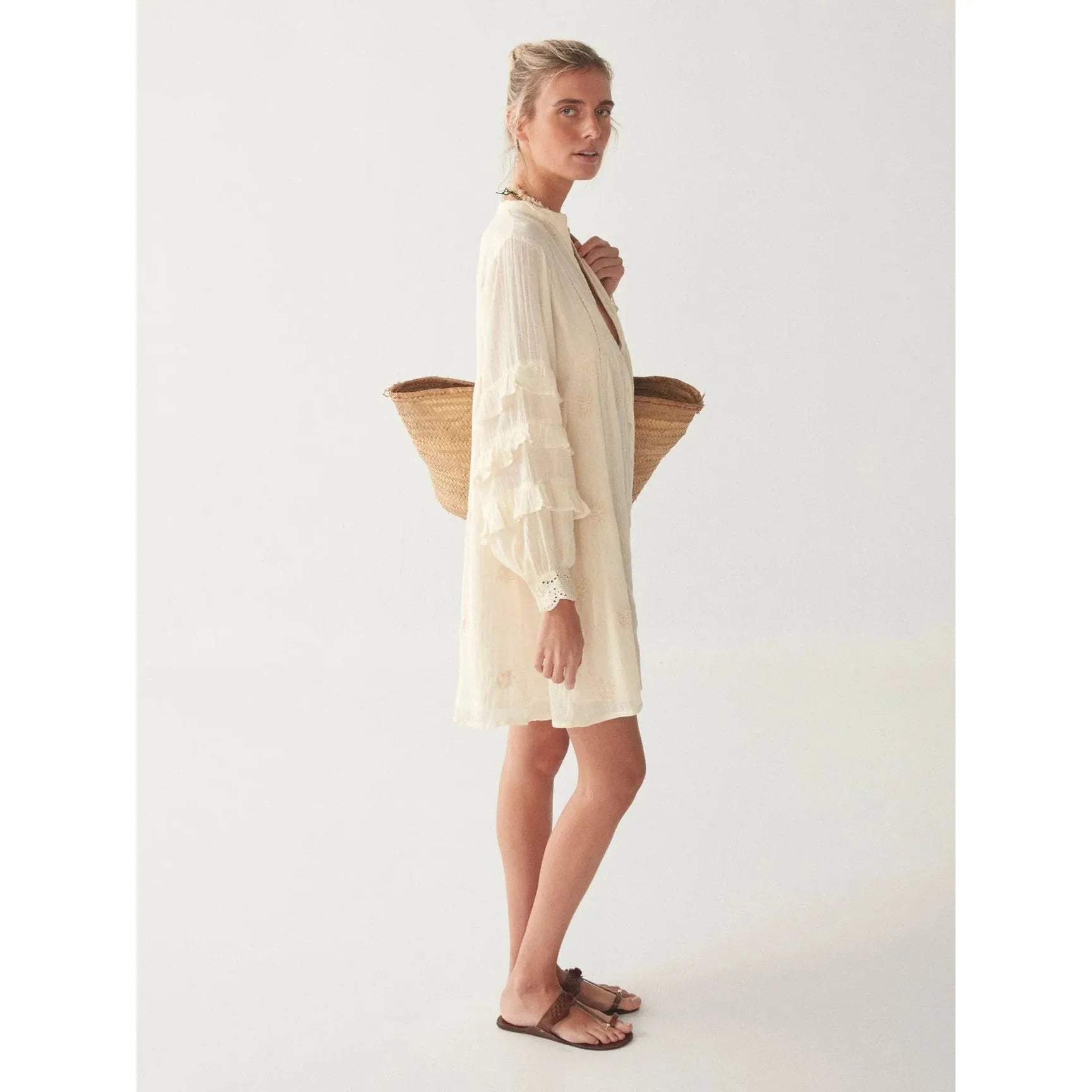 完売品 MAISON HOTEL Lutetia Dress - Menorca Lutetia Dress - Menorca Ecru – Maison Hotel