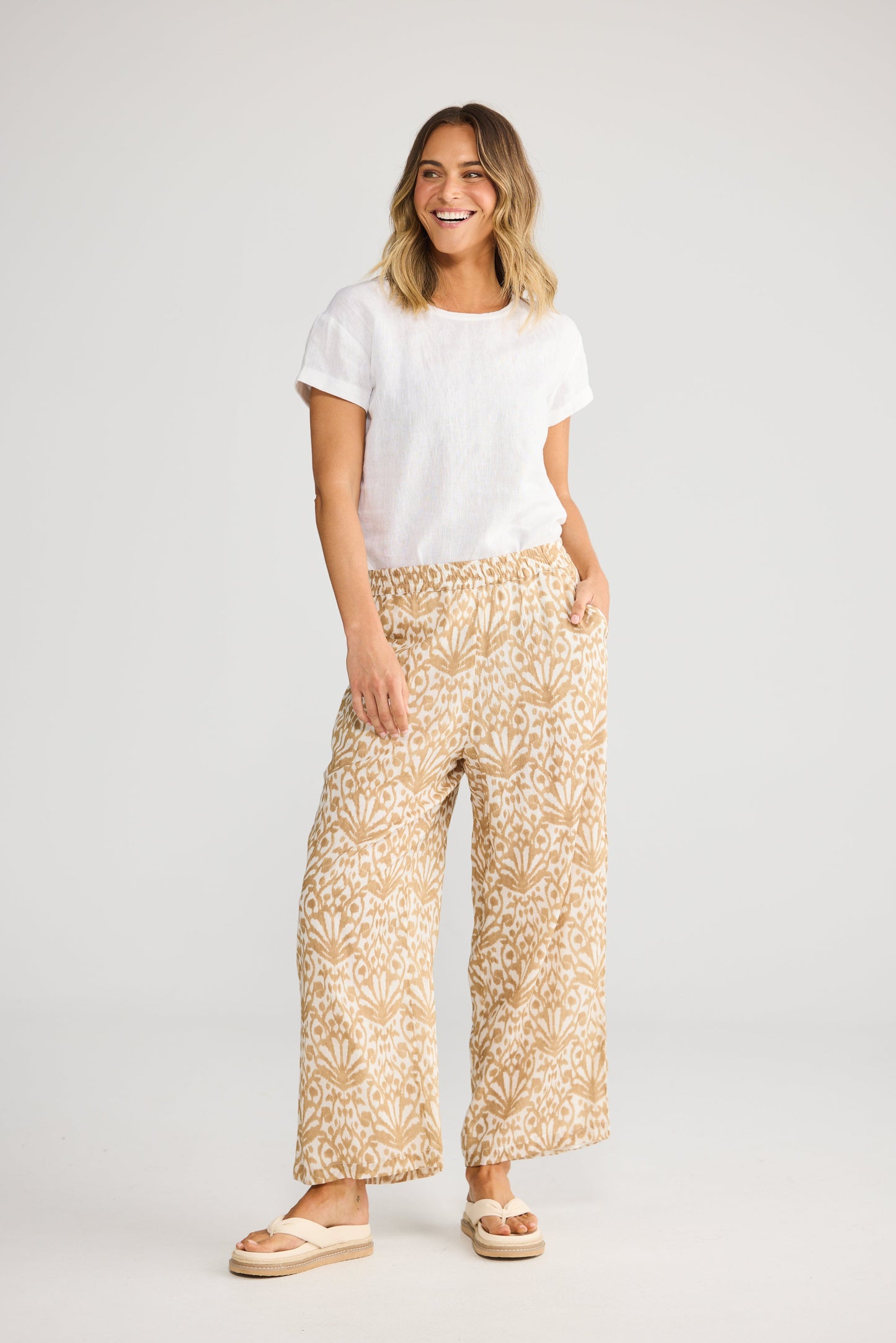 Holiday Playa Pant Taupe Spring Fan
