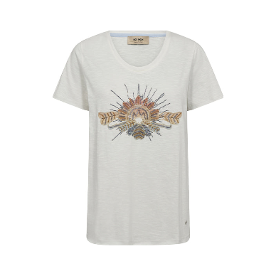 Mos Mosh Tonia O-Ss Glam Tee Ecru