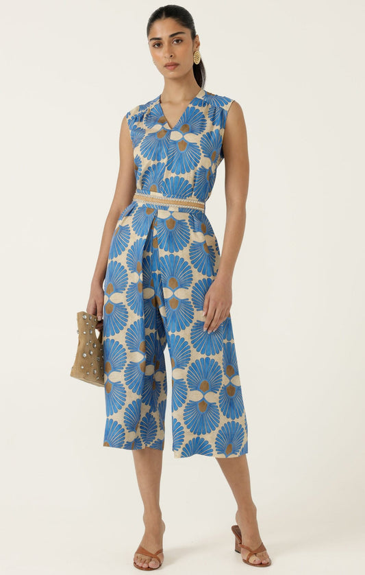 Sacha Drake Shamara Jumpsuit ~ Blue Tan