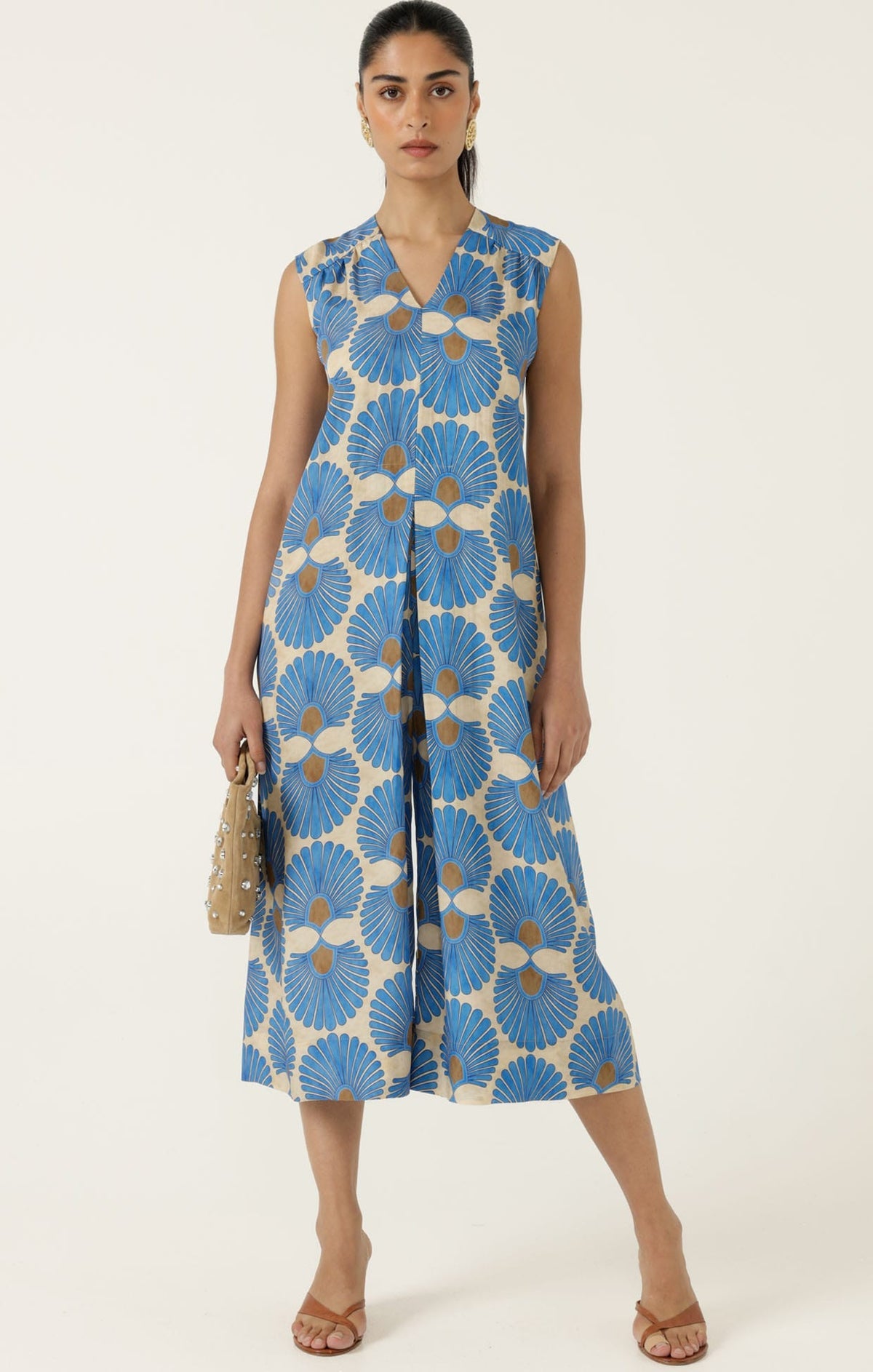 Sacha Drake Shamara Jumpsuit ~ Blue Tan