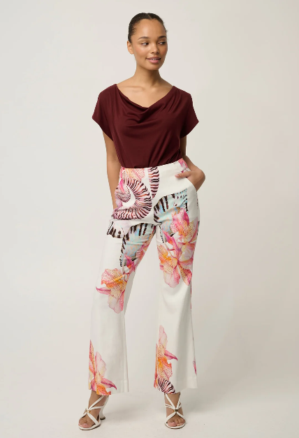 Once Was Kelsey Stretch Linen Pant - Nautilus Bloom