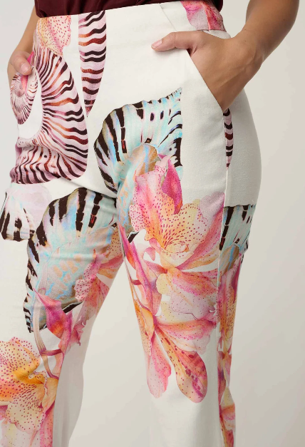 Once Was Kelsey Stretch Linen Pant - Nautilus Bloom