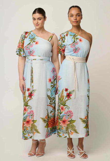 Once Was Elodie One Shoulder Linen Dress - Bloomscape