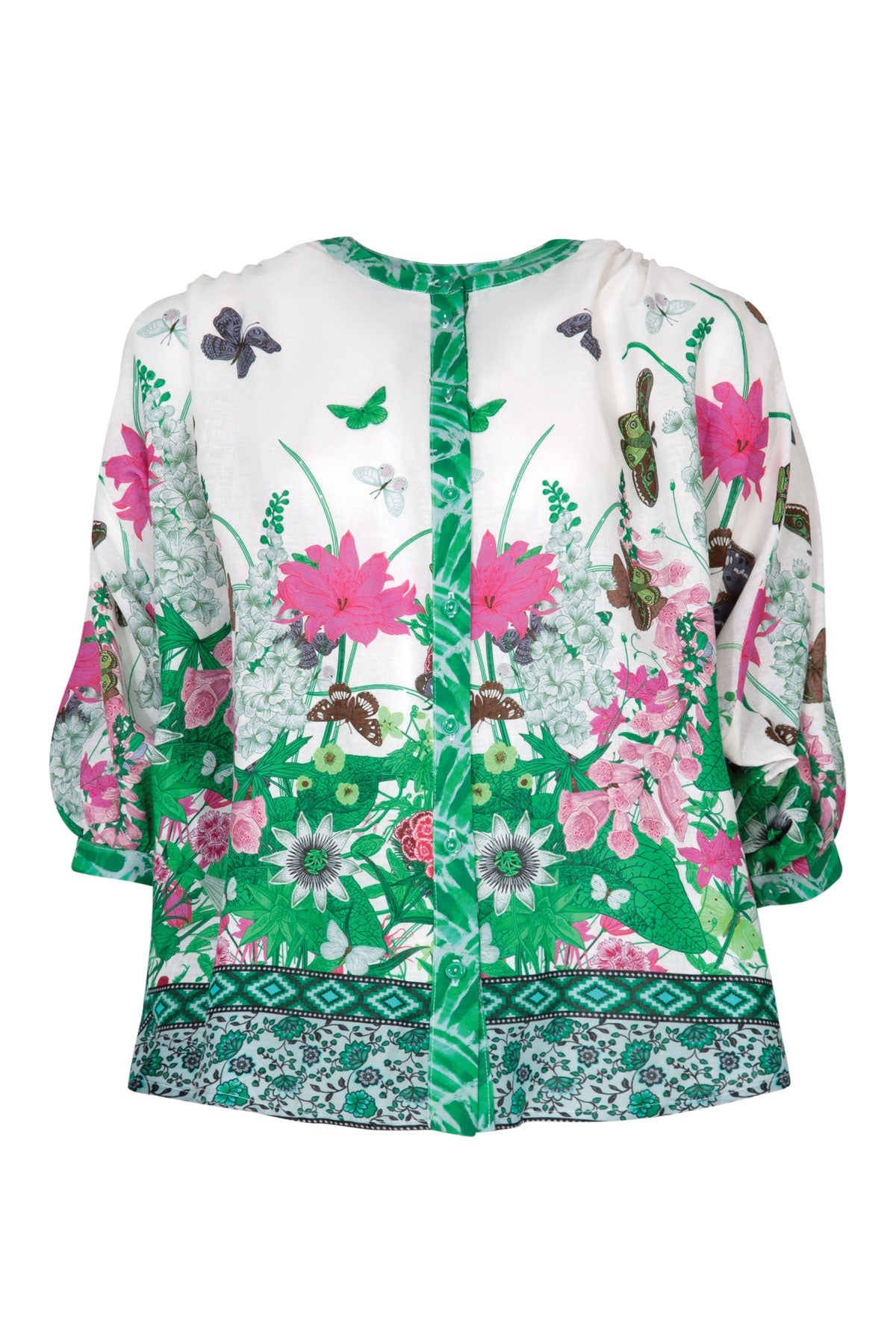 Curate Embrace The Present Shirt Floral Border