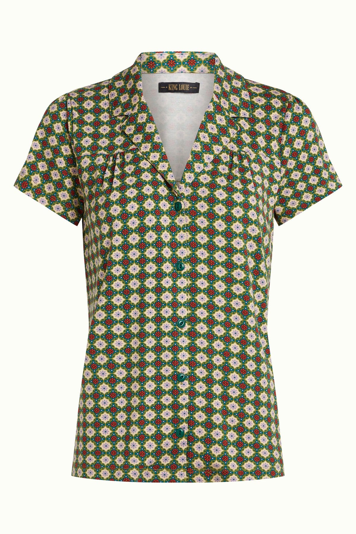 King Louie Tex Blouse - Jade/Ponderosa Green