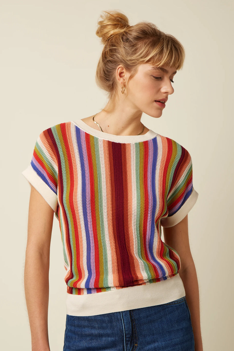 King Louie Boatneck Top Molo - Multi colour
