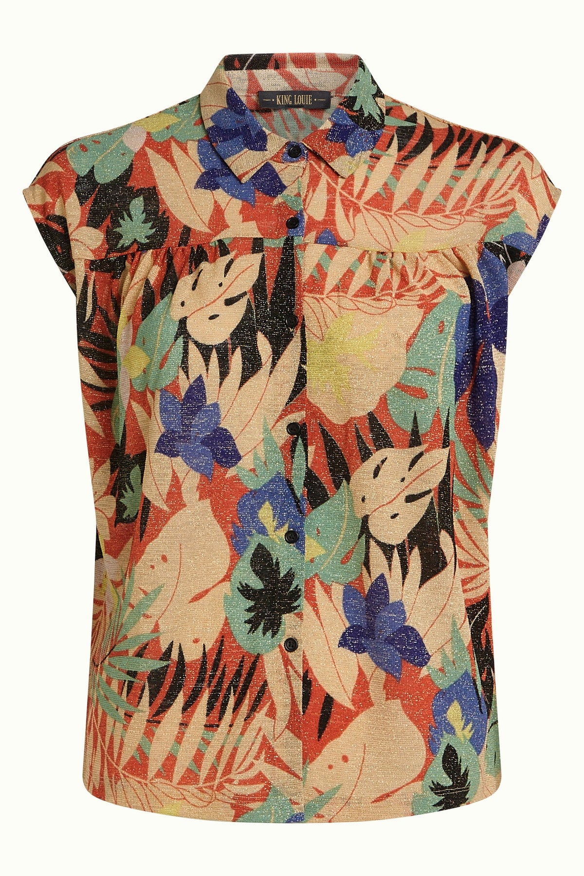 King Louie Amy Blouse - Mola/Langoustino Orange