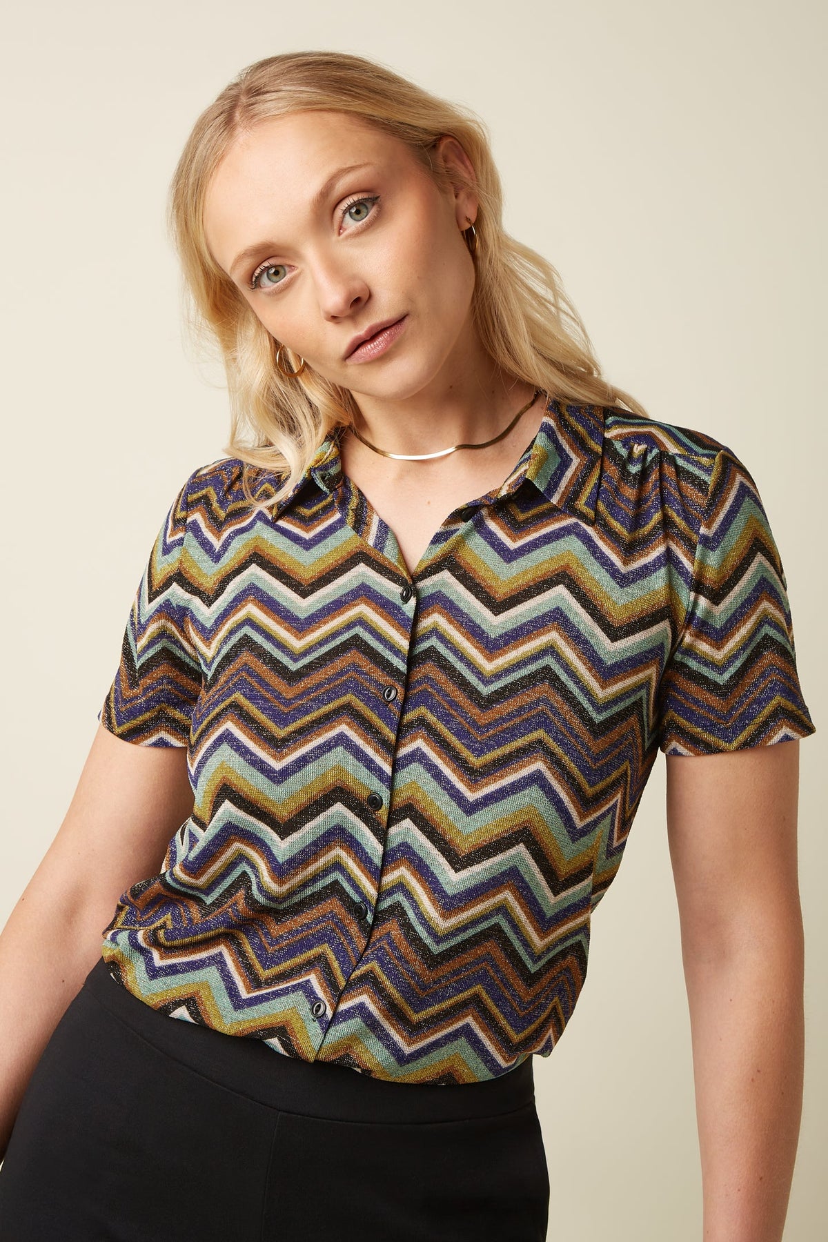 King Louie Maisie Blouse Shio - Strong Blue