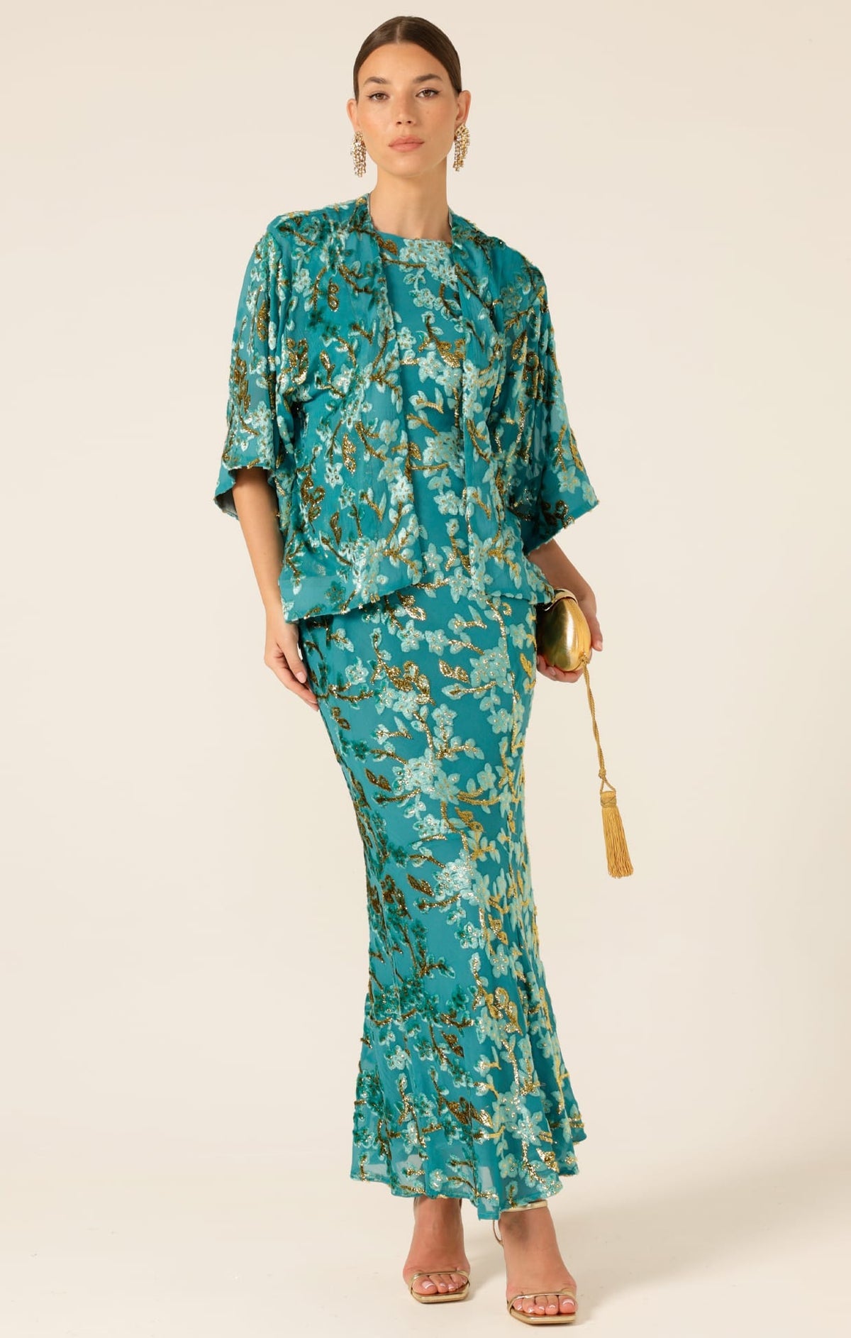 Sacha Drake Heavenly Heights Maxi Dress - Turquoise Gold