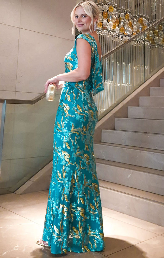 Sacha Drake Heavenly Heights Maxi Dress - Turquoise Gold