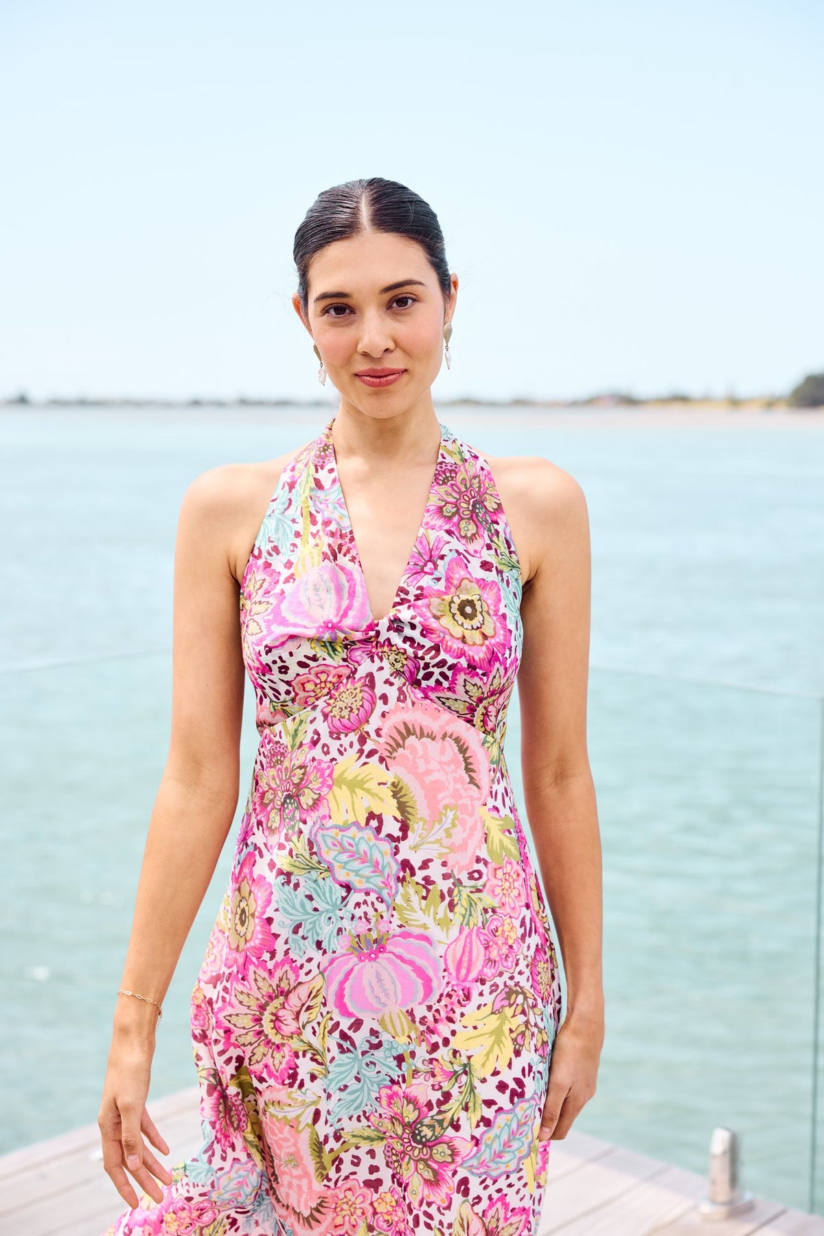 Foil Halter Ego Dress Bohemia