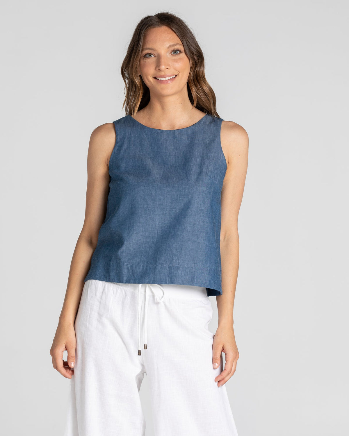 Boom Shankar Hara Top - Chambray