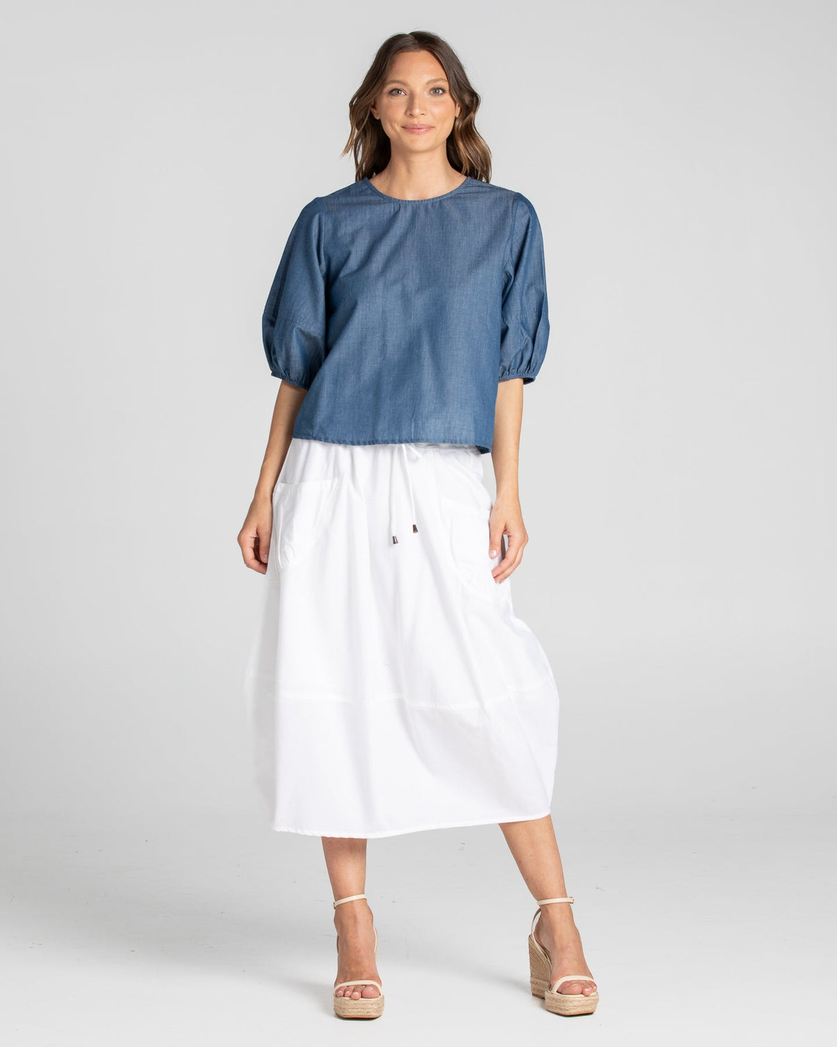 Boom Shankar Guru Skirt ~ White