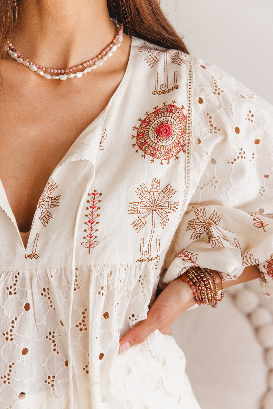 I Am Pylgrym Byron Top in Temple Embroidery