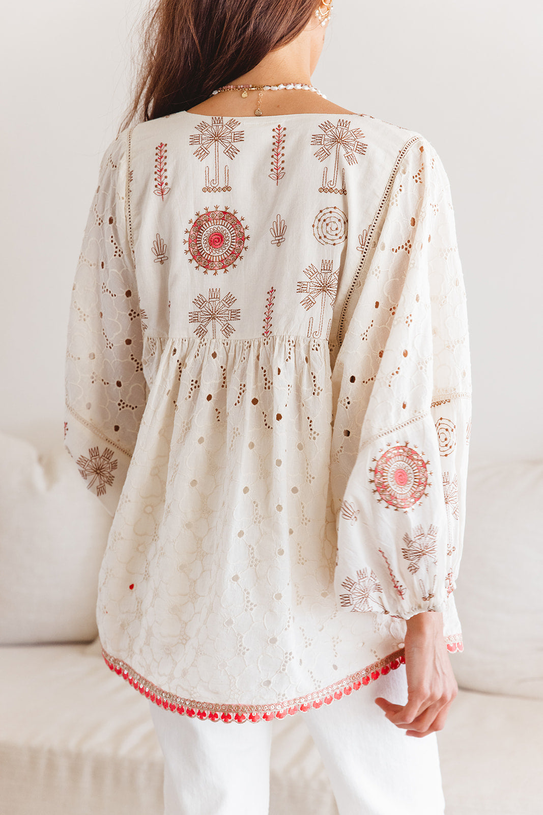 I Am Pylgrym Byron Top in Temple Embroidery
