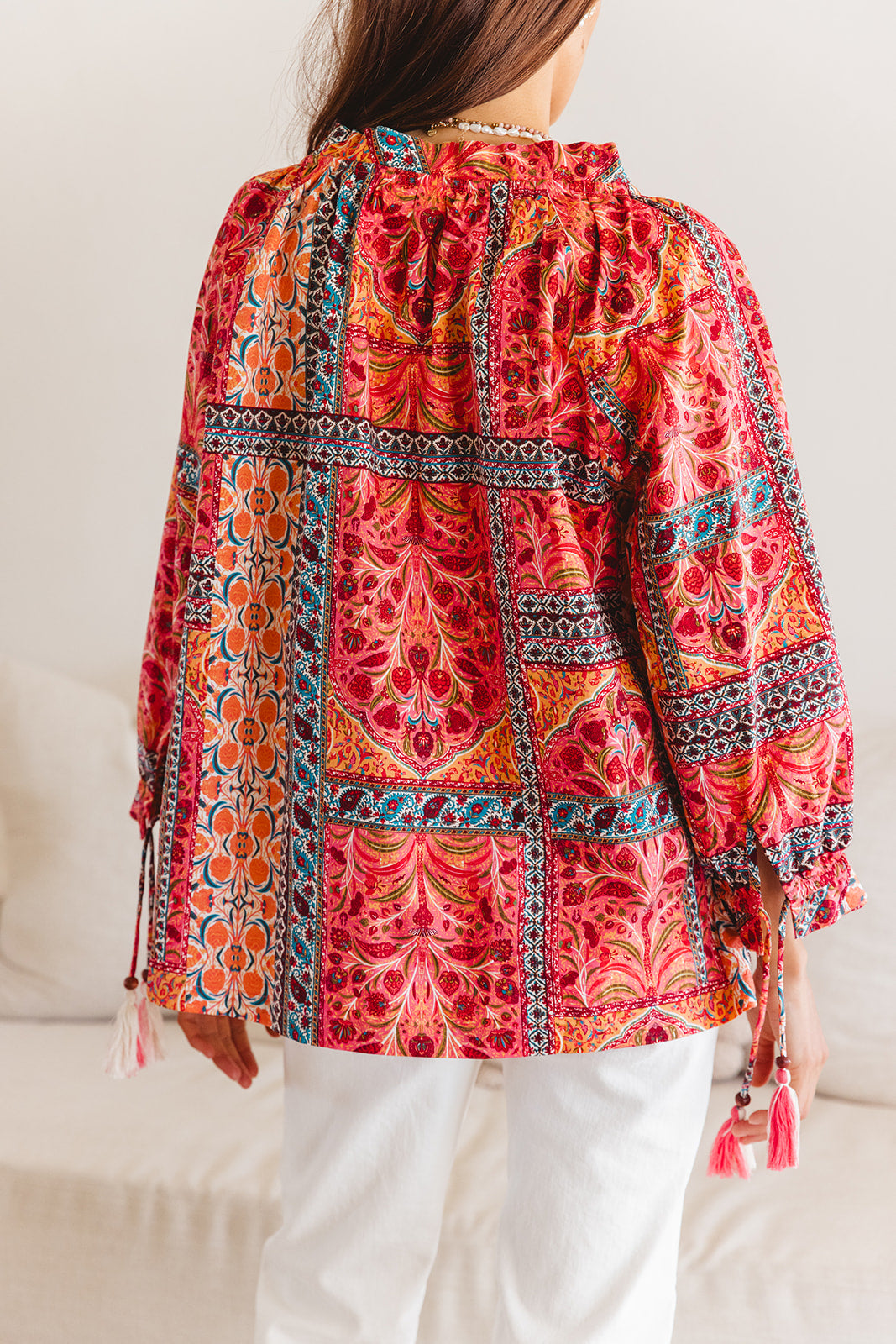 I Am Pylgrym Santorini Top in Temple Print