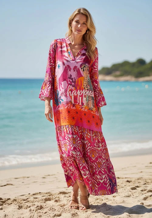 Miss Goodlife Dress Tiger Heart Multicolor