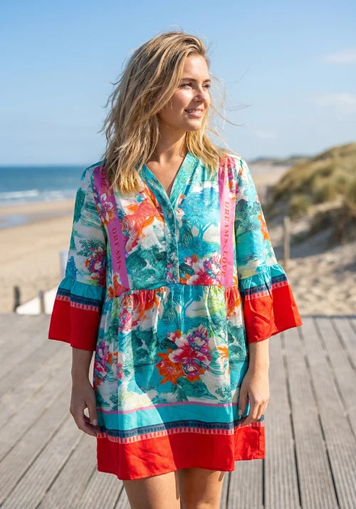 Miss Goodlife Dress Turquoise Breeze Multicolor