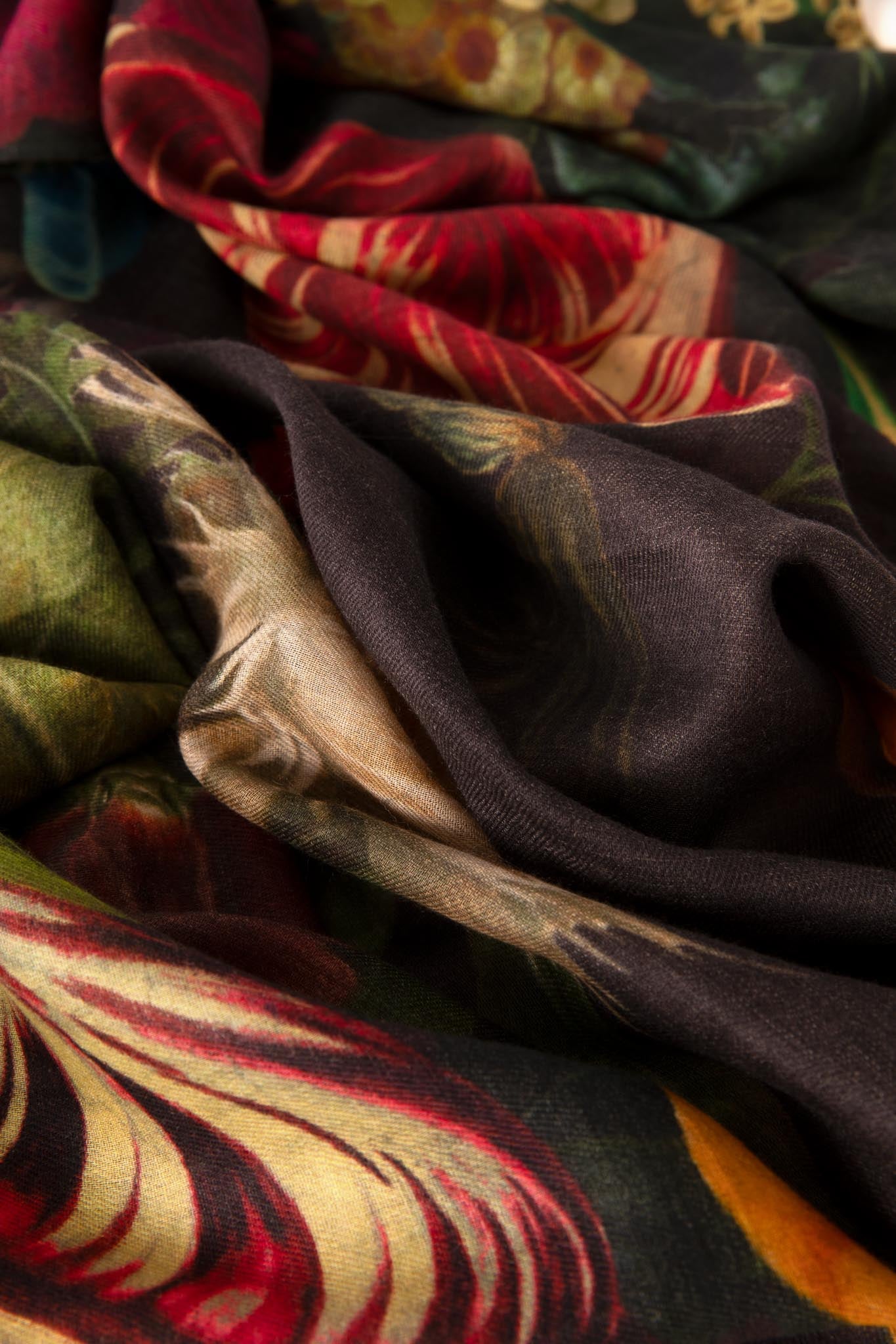 Powder opulent florals mid length kimono