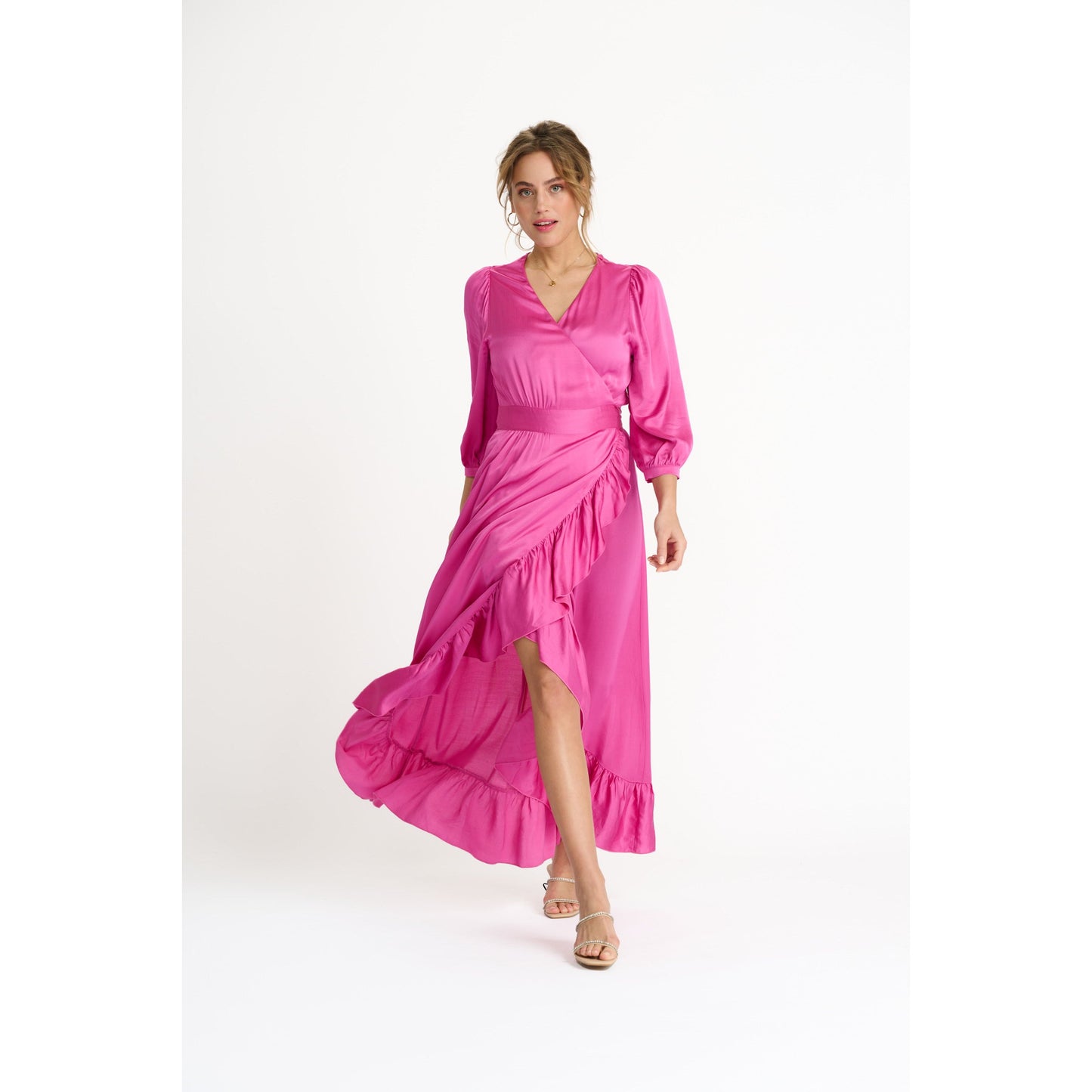 POM Pink Love Satin Dress