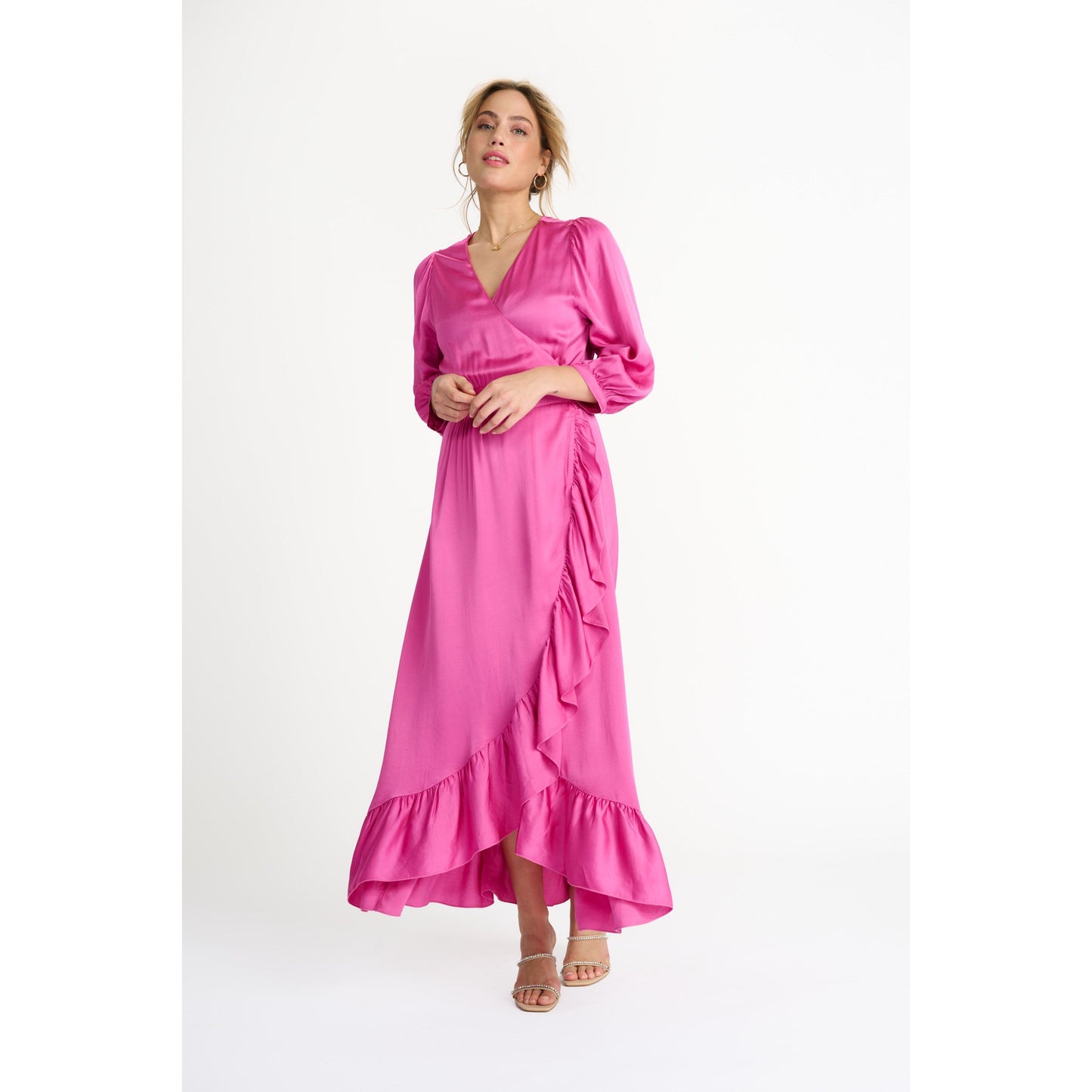 POM Pink Love Satin Dress