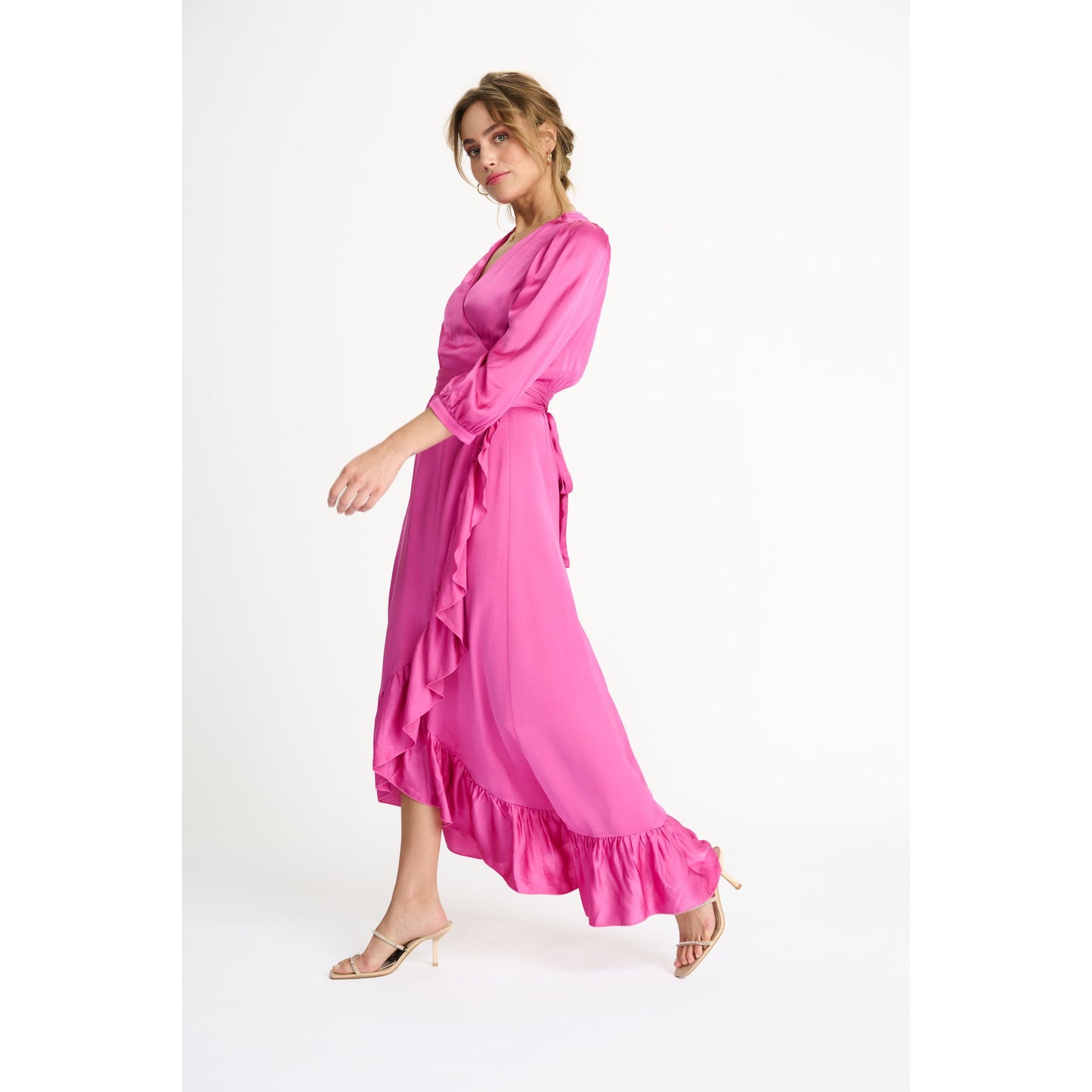 POM Pink Love Satin Dress