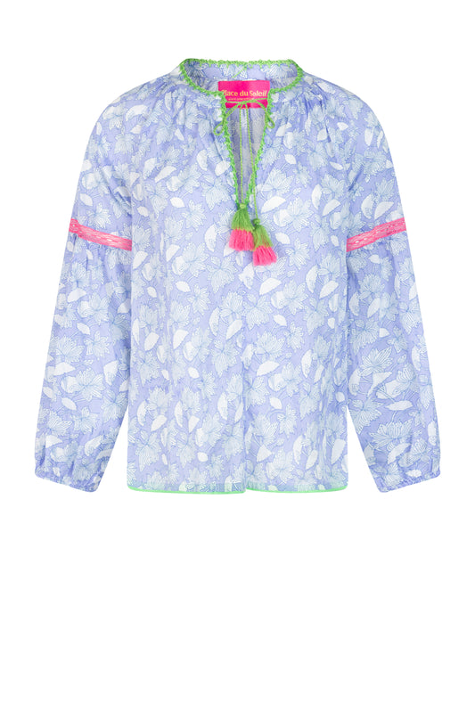 Place Du Soleil Lila Print Top Lilac