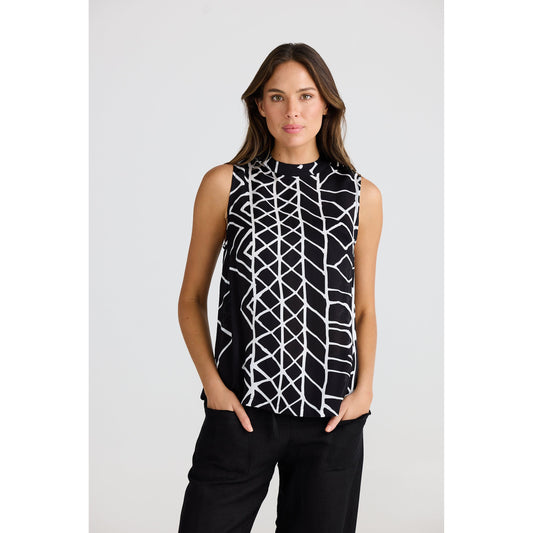Shanty Adel Top (Black Indus, Black or White)