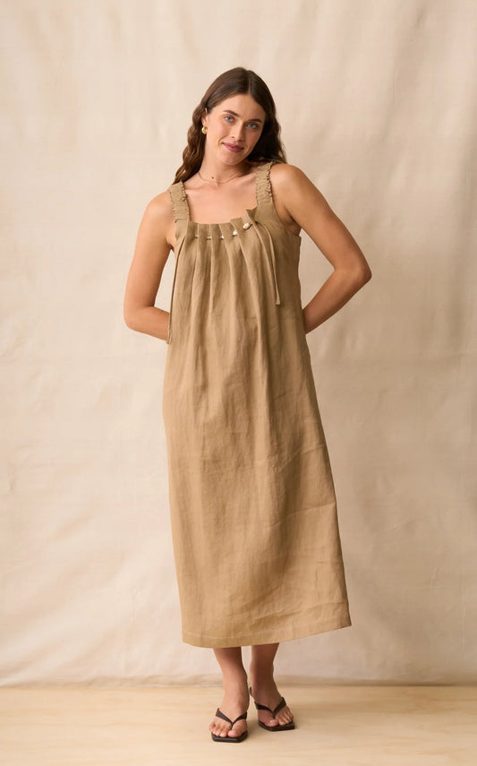 Neris Thru And Thru Dress Biscotti