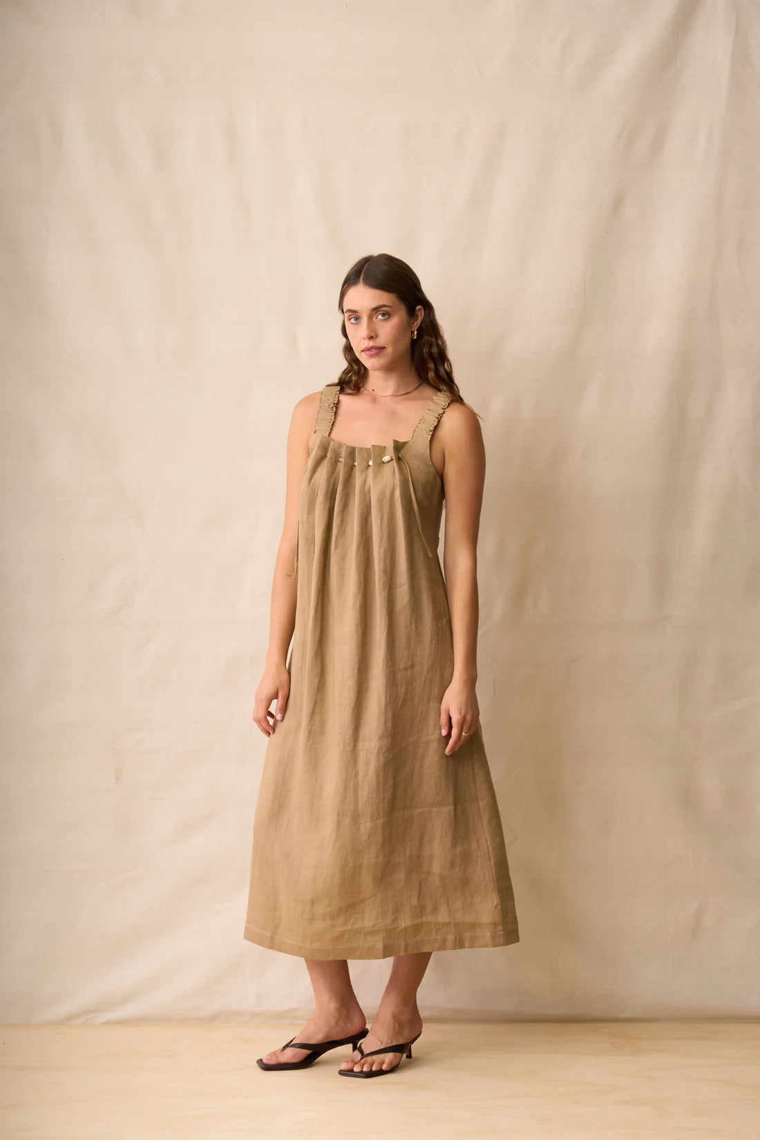 Neris Thru And Thru Dress Biscotti