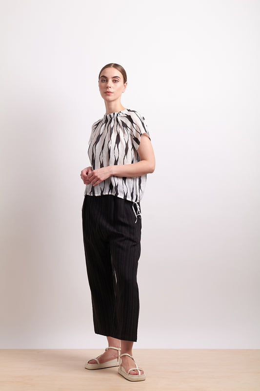 Neris Liquorice Soft Focus Top