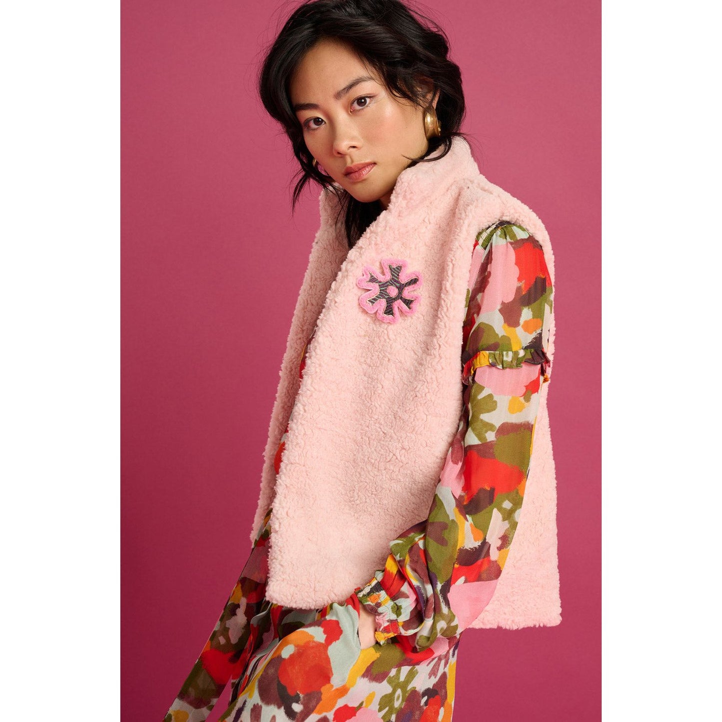 POM Vest Pink Powder