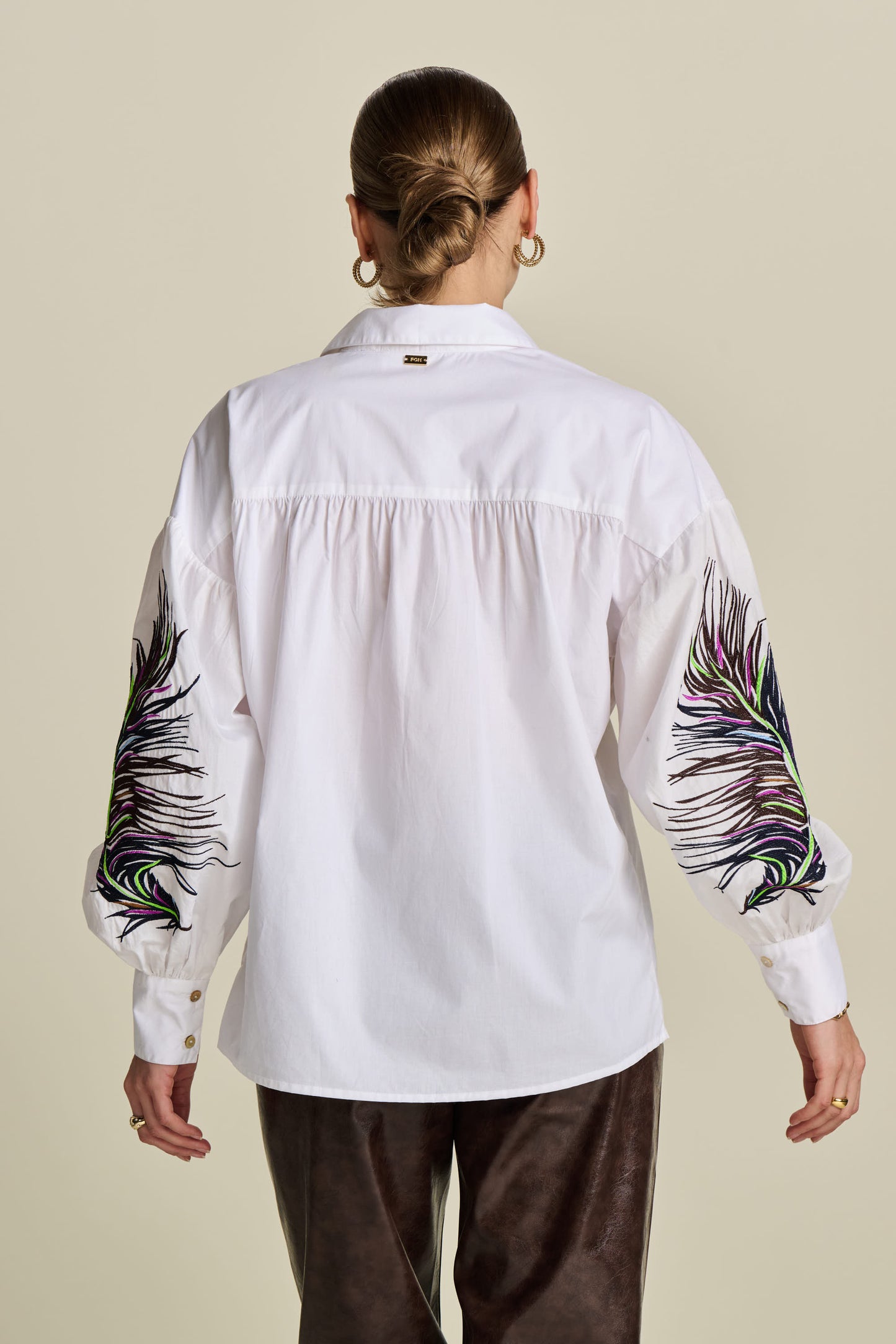 POM White Feather Blouse