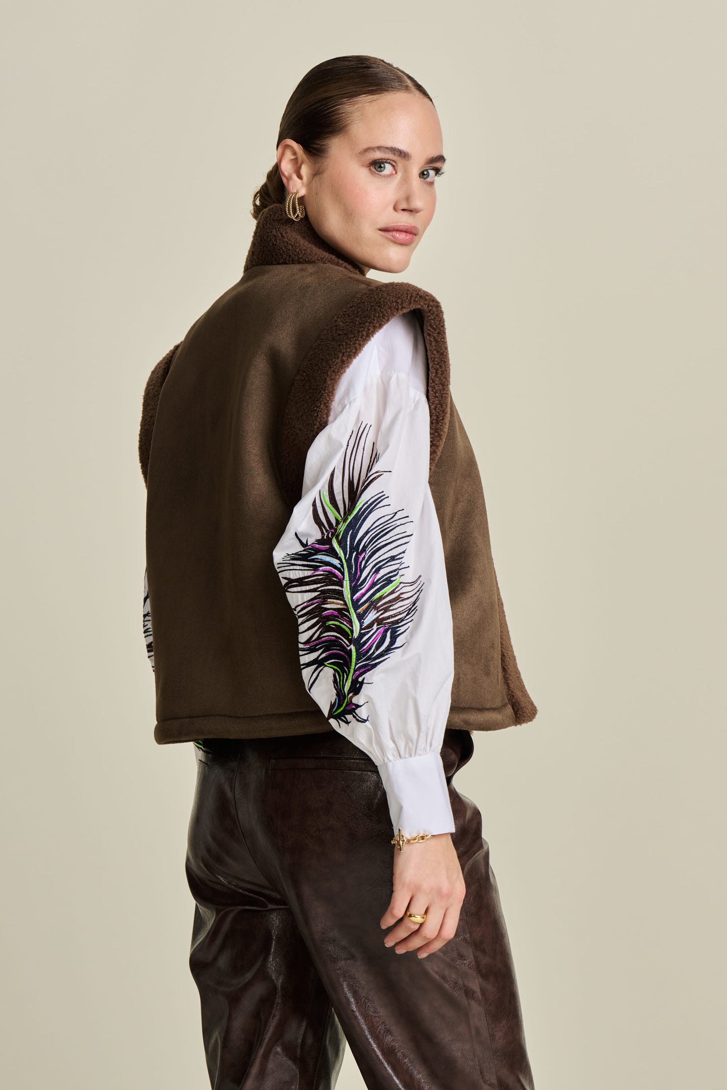 POM White Feather Blouse