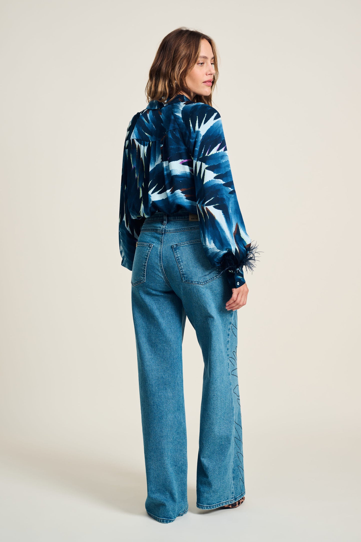 POM Feather Blue Blouse