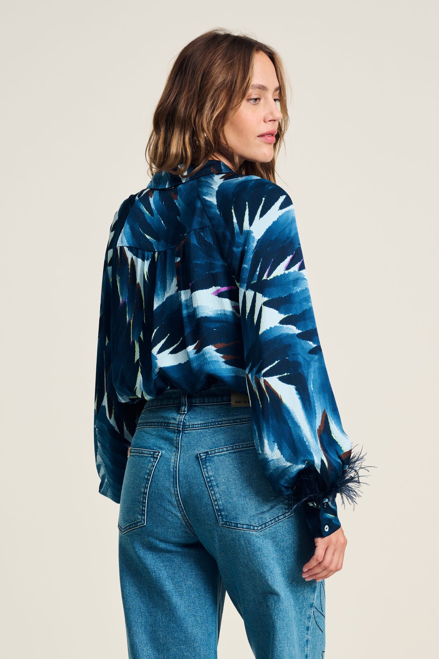 POM Feather Blue Blouse
