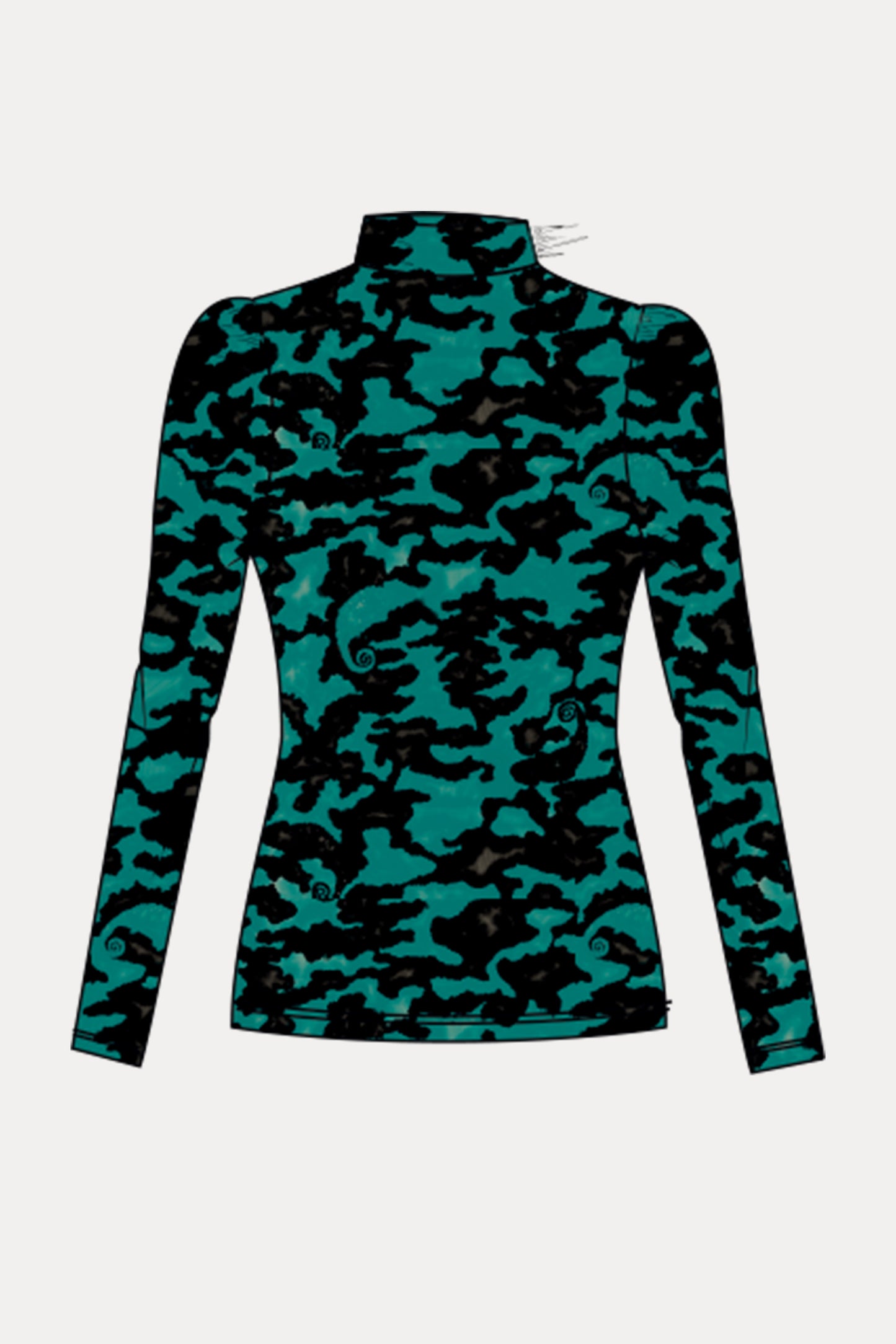 POM Teal Green Turtleneck