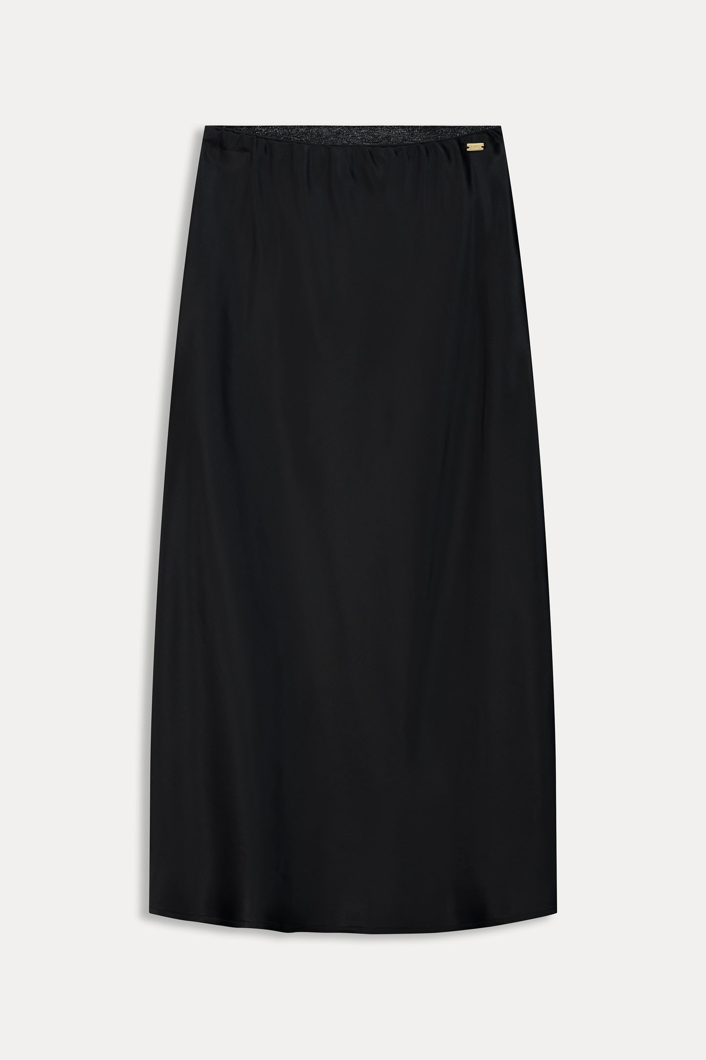 POM Black Satin Skirt