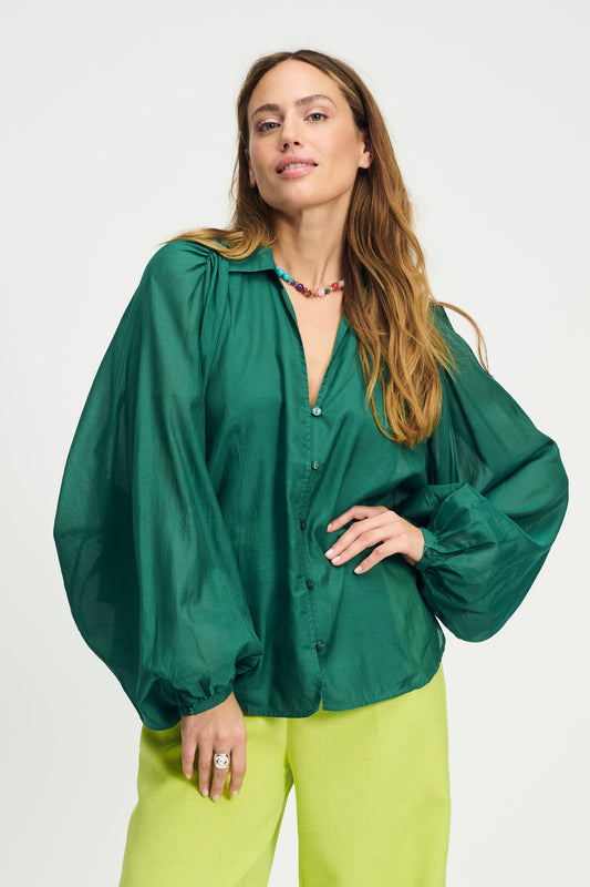 POM Blouse Lena Meadow Green