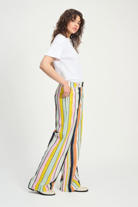 POM Pants Paradise Stripes Linen