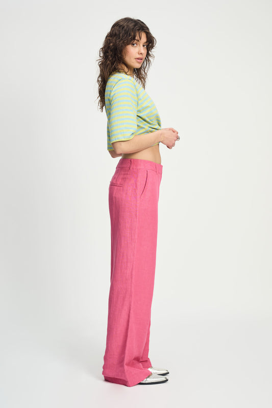 POM Pants Raspberry Linen