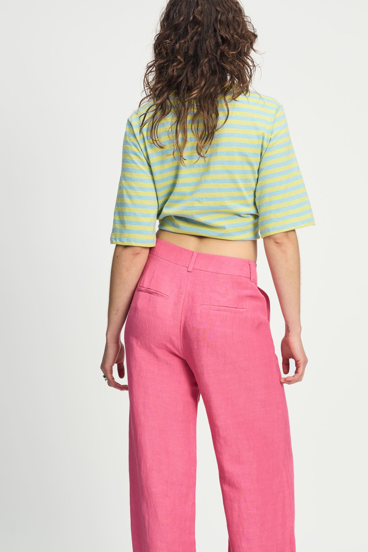 POM Pants Raspberry Linen