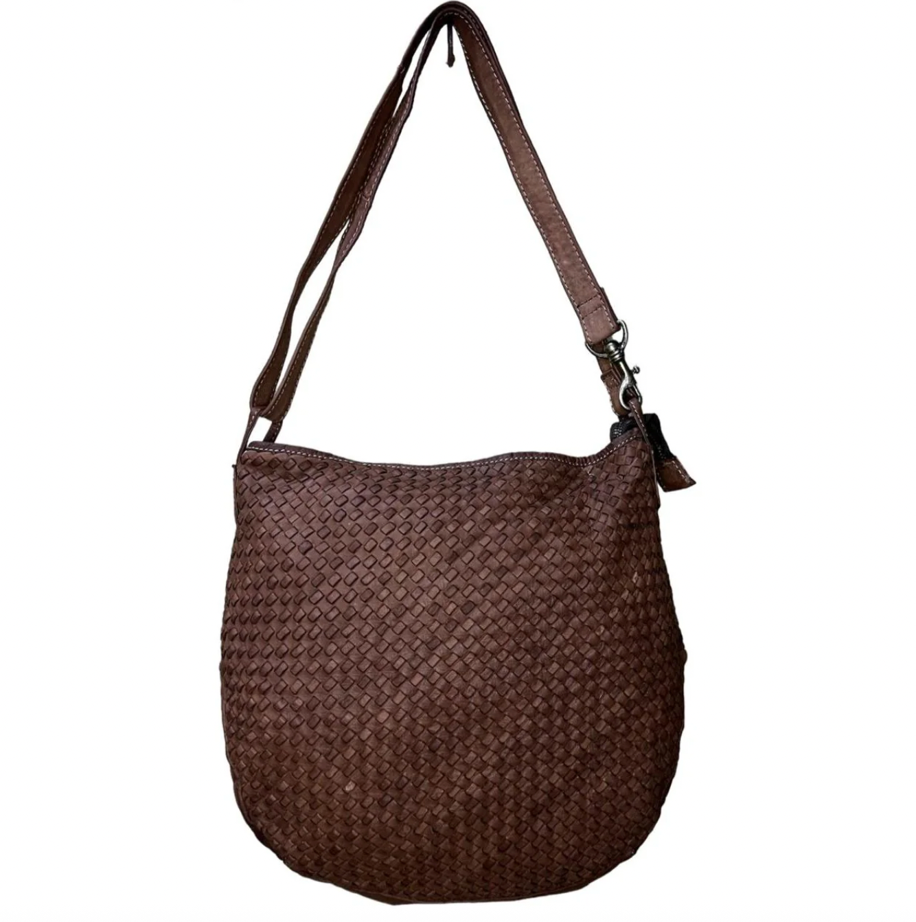 Lover Washed Leather Handwoven Handbag