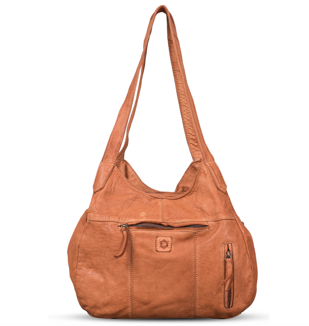 Mani Washed Leather Handwoven Handbag