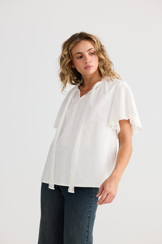 Talisman Cherri Top Off White