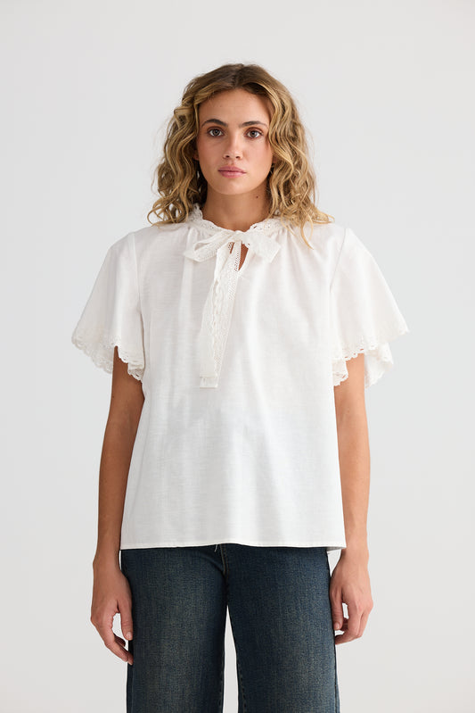Talisman Cherri Top Off White