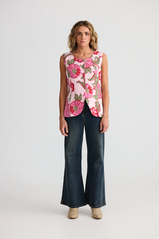 Talisman Chester Waistcoat Pink Ibiza
